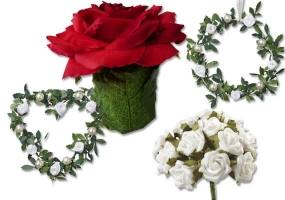 Bunte Dekorationen mit Blumendeko Blumenschmuck...