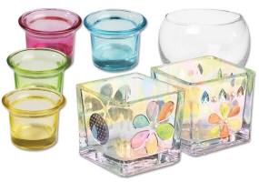 Teelichthalter Glas