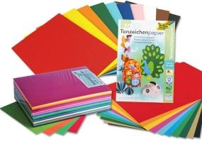 Farbiges Papier – unterteilt in die gängigsten...