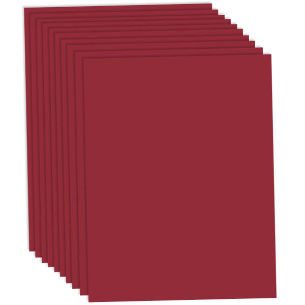 Tonkarton dunkelrot, 50x70cm, 10 Bögen, 220 g/m²