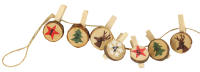 Adventszahlen aus Holz mit Schnur, 240 cm lang, 1 Set f....