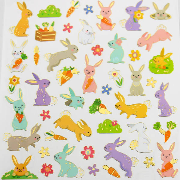 Sticker Ostern Osterhasen 1 Blatt 15x16,5 cm