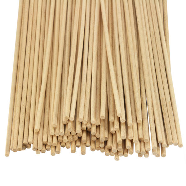 Holzstäbe 4mm rund 100 Stück, 50 cm lang