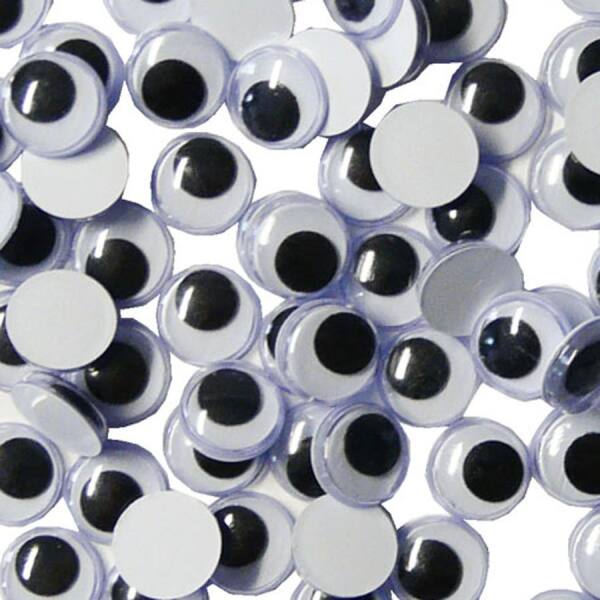 Wackelaugen 10mm, 100 Stück, rund