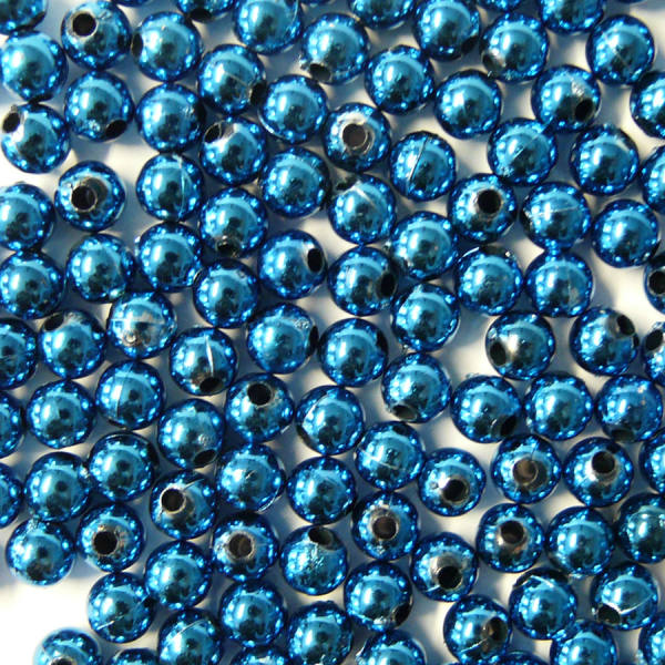 Dekoperlen royalblau 6 mm, 75 g