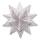 Bascetta Stern Winterornament weiß/kupfer 32 Blatt, 15x15 cm