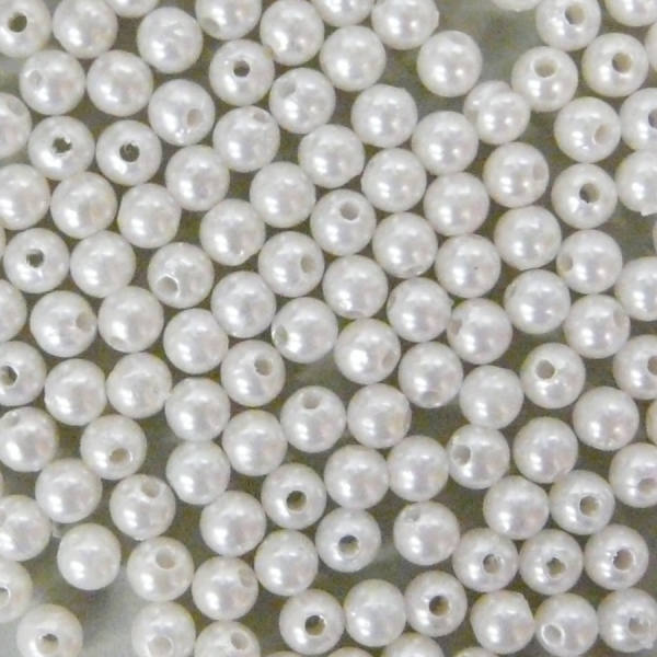Dekoperlen weiß 6 mm, 75 g