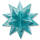 Bascetta Stern Winterornament türkis/kupfer, 32 Blatt, 15x15 cm