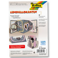 Leporellokarten anthrazit, 10,5 x 15 cm, 300 g/m²