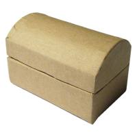 Schatztruhe mini aus brauner Pappe, 6x4x4cm 1 Stück