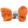 Filzwolle orange, Lunte, 2m Strang, 30 - 40 mm breit Schafwolle orange