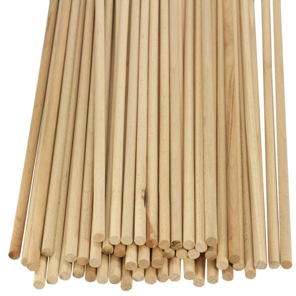 Holzstäbe 8mm 50cm lang rund 50 Stück, Holzstab Rundholzstäbe
