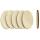 Holzscheiben oval, 6 Stück, ca. 8,3 cm aus Sperrholz gelasert 6mm stark