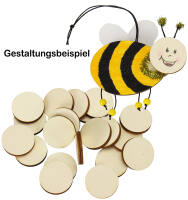 Holzscheiben rund ohne Loch, Ø 4 cm, 20 Stück...