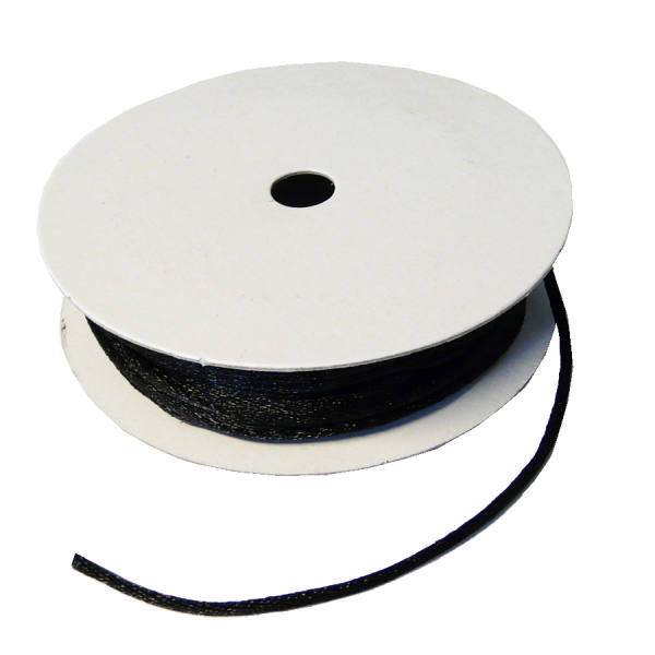 Kordel schwarz Satinkordel 2 mm x 10 m aus Satin