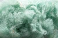 Wollflocken aus Schafschurwolle, 10g, mintgrün
