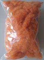 Wollflocken aus Schafschurwolle, 10g, orange