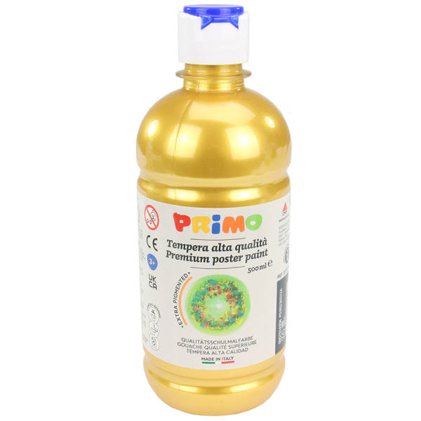 Plakatfarbe 500ml Gold Primo Schulmalfarbe Temperafarbe Gouachefarbe Wasserfarbe