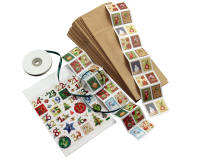 Adventskalender Weihnachten, Set zum Befüllen 24 Papiertüten mit Weihnachtszahlen