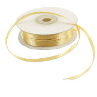 Satinband gold, Rolle 3mm breit, 50m lang