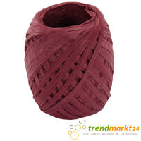 Papierkordel weinrot  Papier Raffia 5 mm breit x 50 m lang