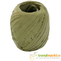 Papierkordel dunkelgrün  Papier Raffia 5 mm breit x 50 m lang