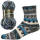 Sockenwolle 4fädig blau grau Jacquard 100g schadstoffgeprüfte Qualität