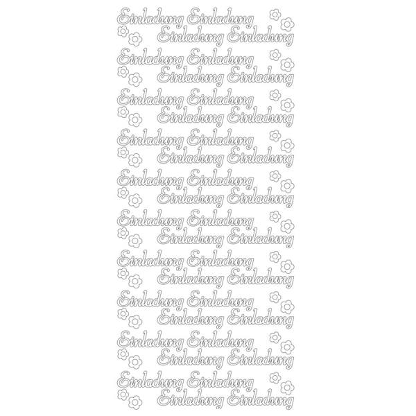 Konturensticker Einladung gold, 1 Blatt