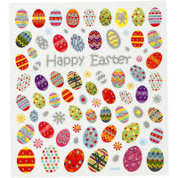 Sticker Ostern Osterhasen, Set mit 4 Blatt verschiedenen Motiven, je Blatt 15x16,5 cm