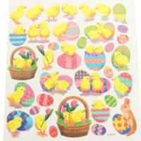 Sticker Ostern Osterhasen, Set mit 4 Blatt verschiedenen Motiven, je Blatt 15x16,5 cm