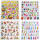 Sticker Ostern Osterhasen, Set mit 4 Blatt verschiedenen Motiven, je Blatt 15x16,5 cm