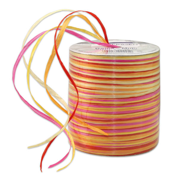 Bast multi rot-Töne, Multibast  RAFFIA, 50 m Spule