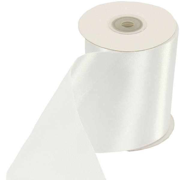 Tischläufer weiß 10 cm x 25 m Satinband weiß Tischband Deko-Band Feste & Feiern