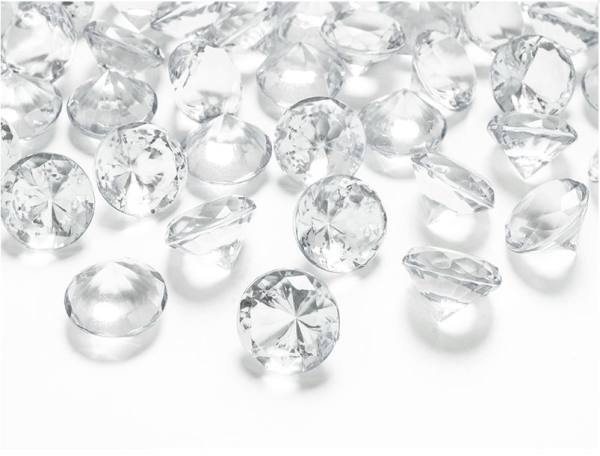 Diamanten transparent  Ø 20mm, 10 Stück
