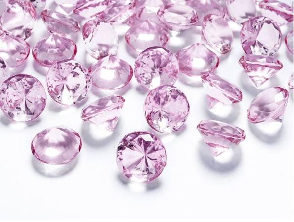 Diamanten rosa  Ø 20mm, 10 Stück