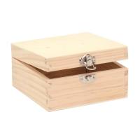 Holzbox quadratisch 13x13x7 cm, Kiefer
