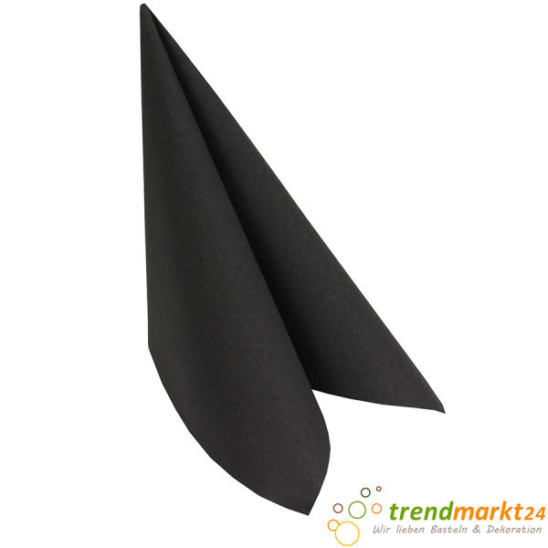 Premiumservietten schwarz ROYAL 40 x 40 cm Formstabil 1/4-Falz