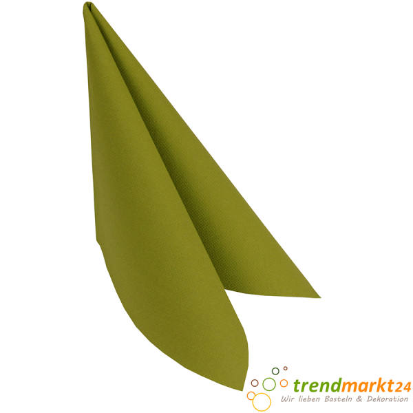 Premiumservietten olivgrün ROYAL 40 x 40 cm Formstabil 1/4-Falz