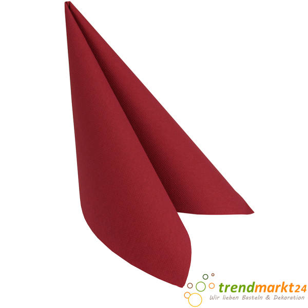 Premiumservietten bordeaux ROYAL 40 x 40 cm Formstabil 1/4-Falz