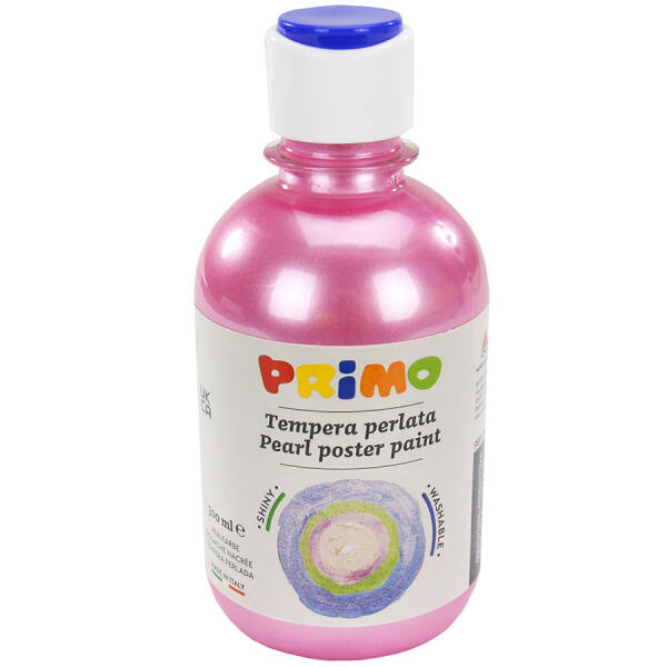 Tempera Pearlfarbe pink 300ml Flasche Metallicfarbe Pearl Gouachefarbe