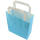 Papiertragetasche blau mit Flachhenkel 6er Pack, 18x22 cm