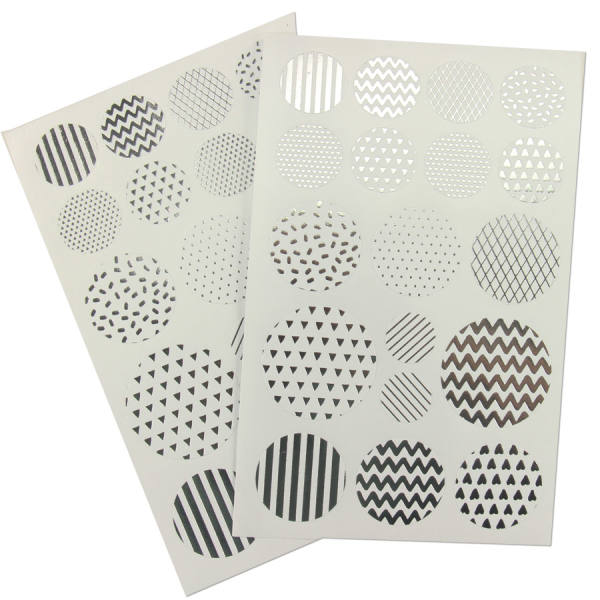 Sticker Kugeln silber Weihnachten 2 Blatt