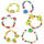Armband Kinderarmband Set 24 Stück mit Holzperlen in 6 Motiven