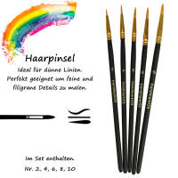 Pinselset Nylonpinselset 12 Stück mit Malpalette Aquarellpinsel Acrylpinsel Ölpinsel Synthetikpinsel
