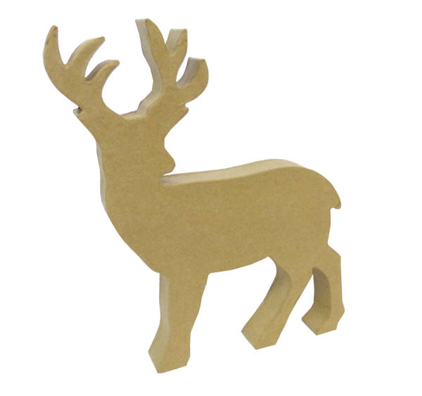 PappArt Figur Hirsch Silhouette aus Pappe 25x22,5x3cm