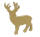 PappArt Figur Hirsch Silhouette aus Pappe 25x22,5x3cm