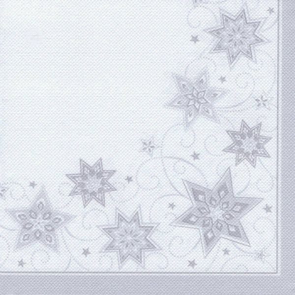 Premiumservietten ROYAL 40 x 40 cm Formstabil 1/4-Falz champagner weiß grau Sternmotivserviette