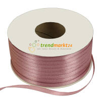 Doppelsatinband 3mm breit dunkelrosa Rolle 100m lang...