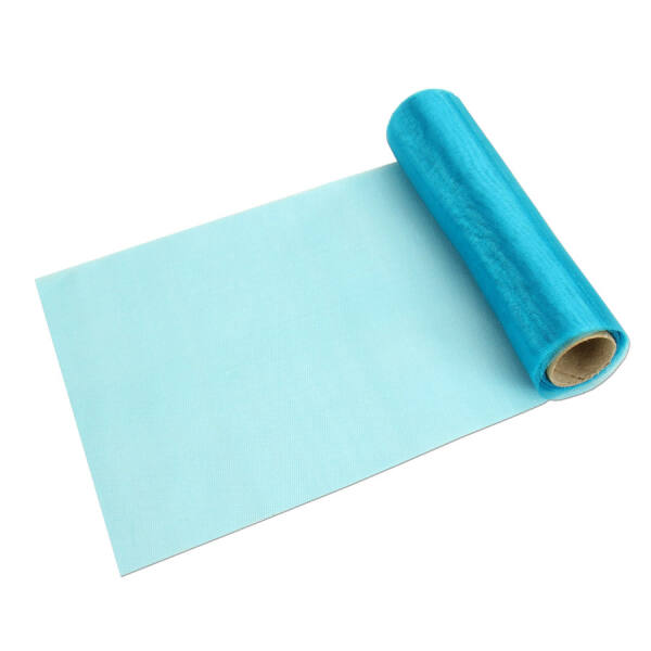 Tischband Organza türkis Rolle 16cm breit 9m lang