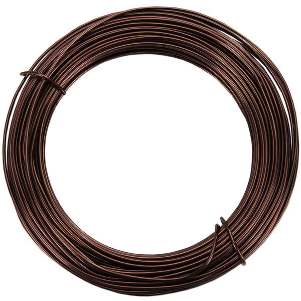 Aludraht braun Ø 2 mm x 30 m eloxierter Basteldraht Schmuckdraht